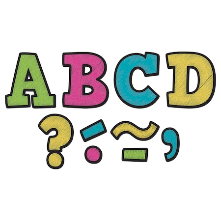 Teacher Created Resources Chalkboard Brights Bold Block 3in Magnetic Letters, PK55 TCR77212